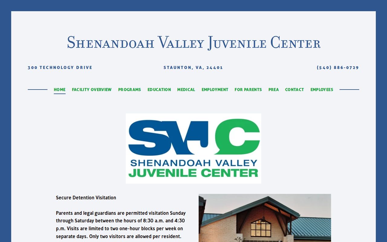 Shenandoah Valley Juvenile Center release facility in Augusta County